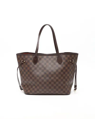 Pre-owned Louis Vuitton Damier Neverfull Mm Tote Bag In Brown