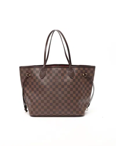 Pre-owned Louis Vuitton Damier Neverfull Mm Tote Bag In Brown