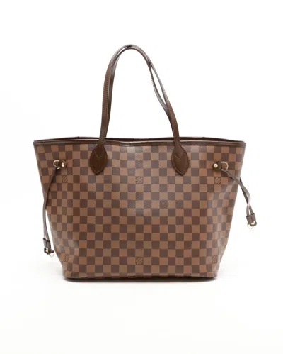 Pre-owned Louis Vuitton Damier Neverfull Mm Tote Bag In Brown