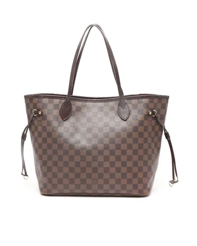 Pre-owned Louis Vuitton Damier Neverfull Mm Tote Bag In Brown