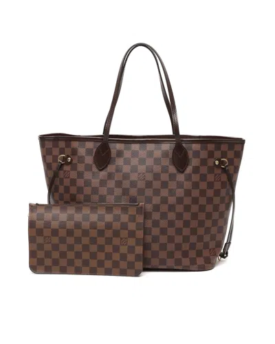 Pre-owned Louis Vuitton Damier Neverfull Mm Tote Bag In Brown