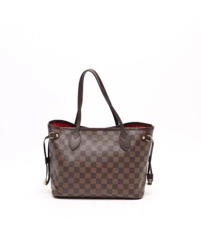 Pre-owned Louis Vuitton Damier Neverfull Pm Tote Bag In Brown
