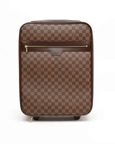 Pre-owned Louis Vuitton Damier Pégase 45 Travel Bag In Brown