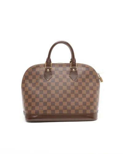 Pre-owned Louis Vuitton Damier Pm Alma Bag In Brown