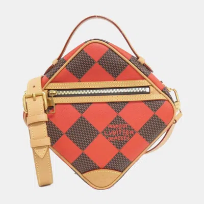 Pre-owned Louis Vuitton Damier Pop Chess Canvas Messenger Shoulder Bag In Brown