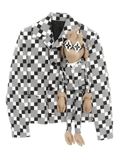 Pre-owned Louis Vuitton Damier Puppet Jacket In White