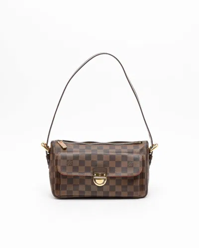 Pre-owned Louis Vuitton Damier Ravello Gm Bag In Brown
