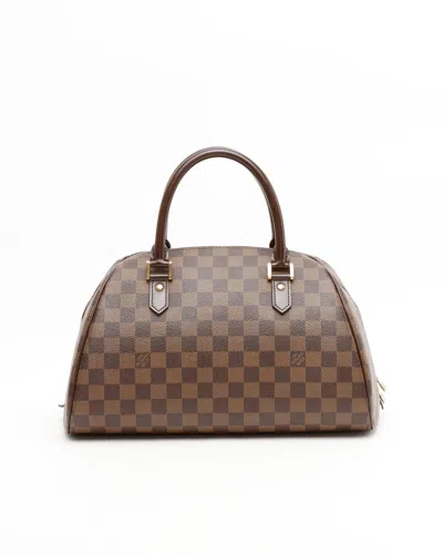 Pre-owned Louis Vuitton Damier Rivera Mm Bag In Brown