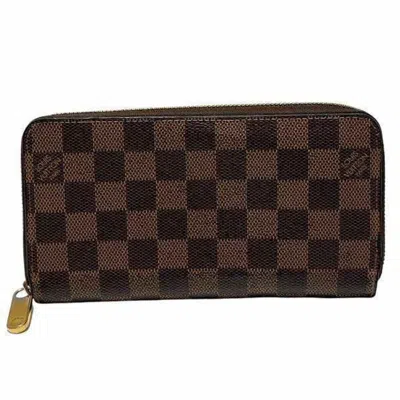 Pre-owned Louis Vuitton Damier Rose Ballerine Long Wallet (bi-fold) () In Pink