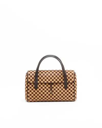 Pre-owned Louis Vuitton Damier Sauvage Lionne Bag In Brown