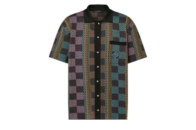 Pre-owned Louis Vuitton Damier Short-sleeved Cotton Knit Shirt Multicolor