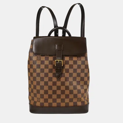 Pre-owned Louis Vuitton Damier Soho Backpack In Brown