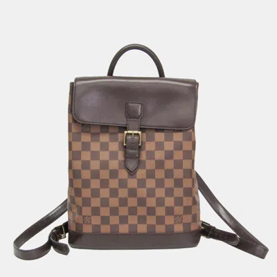 Pre-owned Louis Vuitton Damier Soho Backpack Brown Canvas Backpack