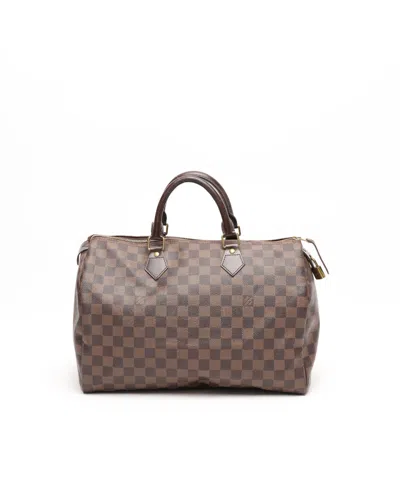 Pre-owned Louis Vuitton Damier Speedy 35 Bag In Brown