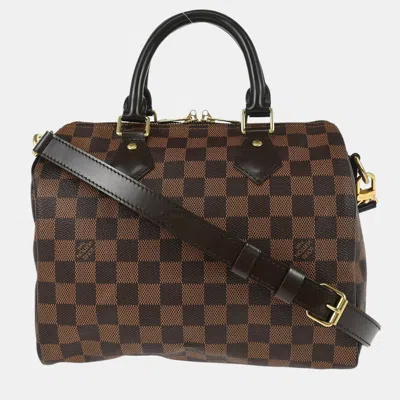 Pre-owned Louis Vuitton Damier Speedy Bandouliere 25 2way Handbag In Brown