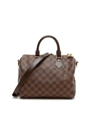 Pre-owned Louis Vuitton Damier Speedy Bandoulière 25 Bag In Brown