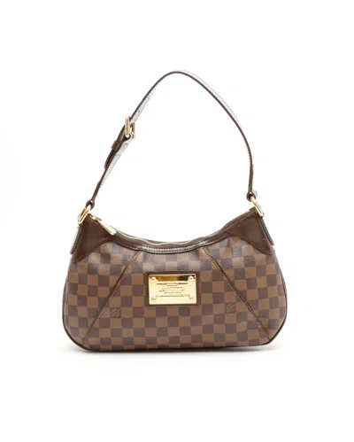Pre-owned Louis Vuitton Damier Thames Pm Bag In Brown