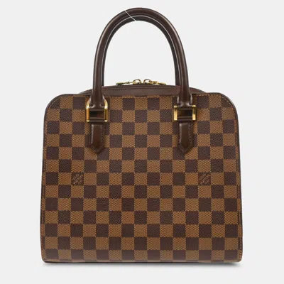 Pre-owned Louis Vuitton Damier Triana Handbag In Brown