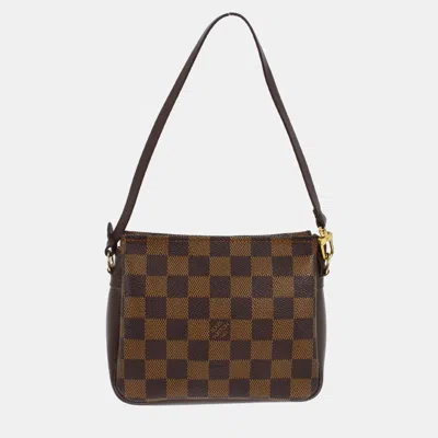 Pre-owned Louis Vuitton Damier Trousse Makeup Handbag In Brown