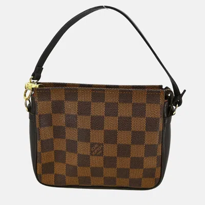 Pre-owned Louis Vuitton Damier Trousse Makeup Handbag In Brown