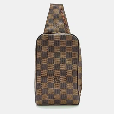 Pre-owned Louis Vuitton Damier Zeronimos Handbag In Brown