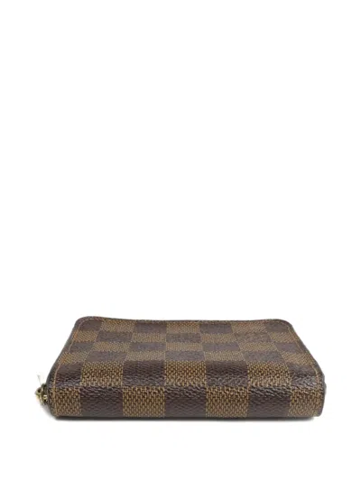 Pre-owned Louis Vuitton Damier Zippy Wallet In Brown