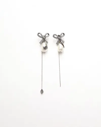 Pre-owned Louis Vuitton Dangling Rhinestone Earrings In Multi