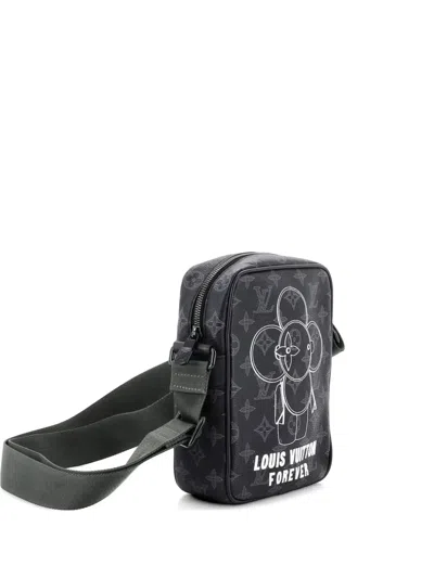 Pre-owned Louis Vuitton Danube Handbag Limited Edition Vivienne Monogram Eclipse Pm Crossbody Bag In Black