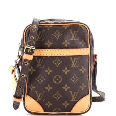 Pre-owned Louis Vuitton Danube Handbag Monogram Canvas In Brown