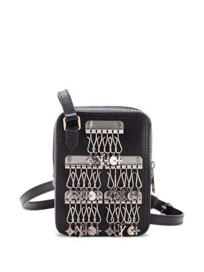 Pre-owned Louis Vuitton Danube Messenger Bag Limited Edition Charm Leather Ppm Crossbody Bag In Black