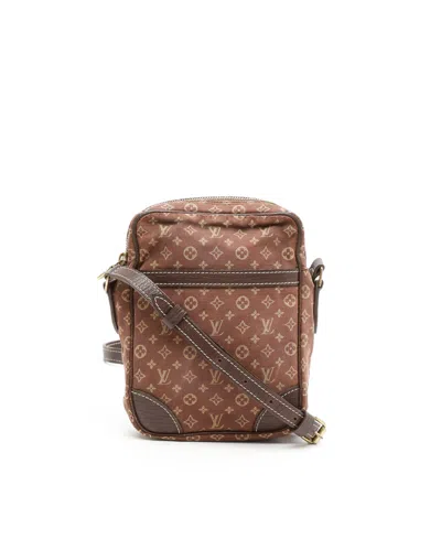 Pre-owned Louis Vuitton Danube Mini Lin Bag In Brown