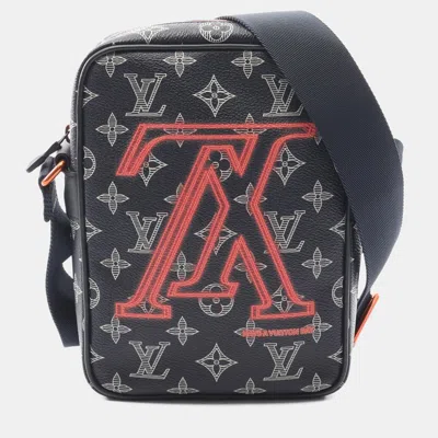Pre-owned Louis Vuitton Danube Pm Ink Monogram Canvas Crossbody Bag In Black
