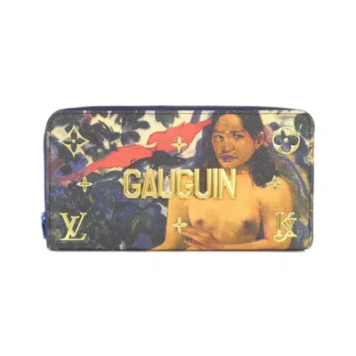 Pre-owned Louis Vuitton Dark Blue Coated Canvas Long Wallet (bi-fold) ()