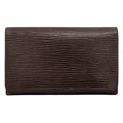 Pre-owned Louis Vuitton Dark Brown Moka Epi Leather Wallet (bi-fold) ()