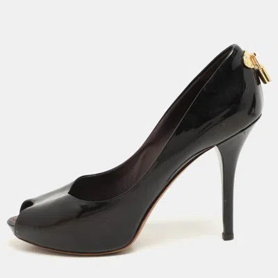 Pre-owned Louis Vuitton Dark Burgundy Patent Leather Oh Really! Pumps Size 39