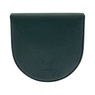 Pre-owned Louis Vuitton Dark Green Episea Taiga Leather Coin Purse/coin Case ()
