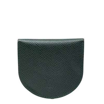 Pre-owned Louis Vuitton Dark Green Episea Taiga Leather Coin Purse/coin Case ()