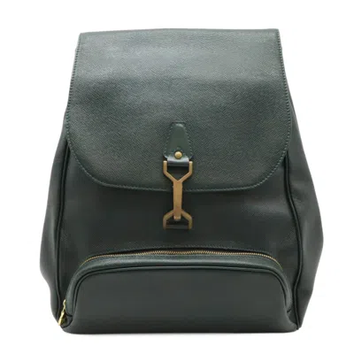 Pre-owned Louis Vuitton Dark Green Episea Taiga Leather Leather Backpack ()
