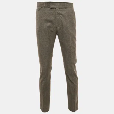 Pre-owned Louis Vuitton Dark Grey Wool Trousers M