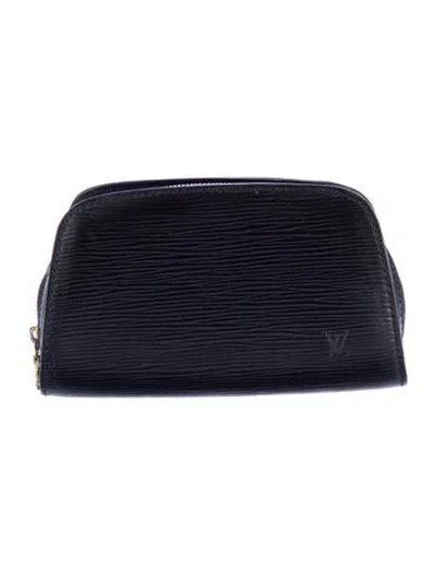 Pre-owned Louis Vuitton Dauphine 17 Cosmetic Pouch In Black
