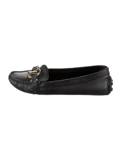Pre-owned Louis Vuitton Dauphine Lv Monogram Loafers In Black