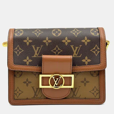 Pre-owned Louis Vuitton Mini Dauphine Monogram Bag In Brown