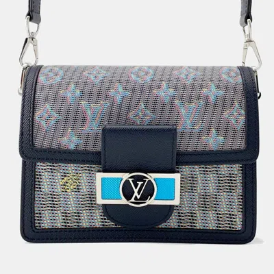Pre-owned Louis Vuitton Dauphine Mini Navy Multicolor Leather Bag