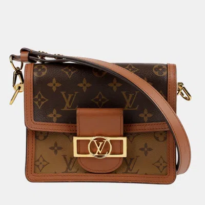 Pre-owned Louis Vuitton Dauphine Mini Shoulder And Cross Bag In Brown