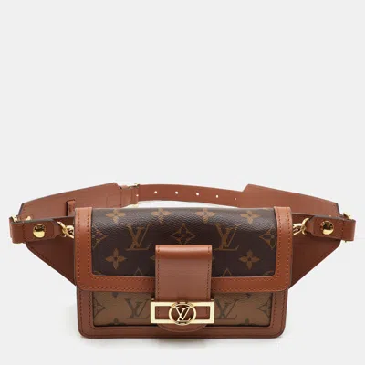 Pre-owned Louis Vuitton Dauphine Monogram Reverse Bumbag In Brown