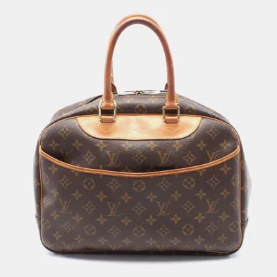 Pre-owned Louis Vuitton Deauville Bowling Vanity Monogram Handbag Pvc