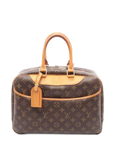 Pre-owned Louis Vuitton Deauville Handbag In Brown