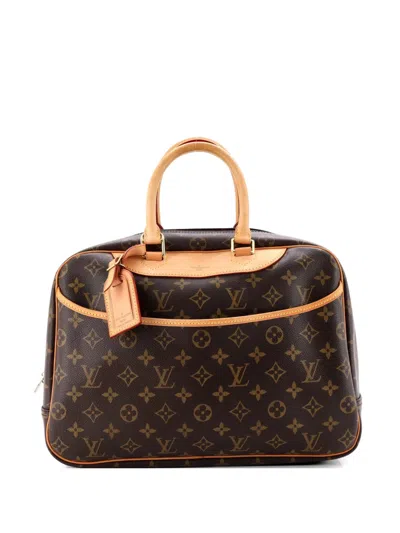 Pre-owned Louis Vuitton Deauville Monogram Canvas Handbag In Brown