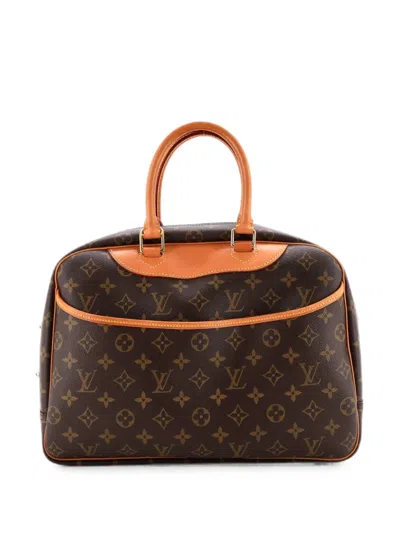Pre-owned Louis Vuitton Deauville Monogram Canvas Handbag In Brown