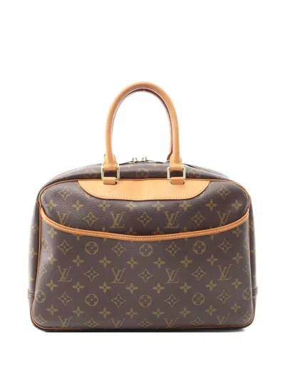 Pre-owned Louis Vuitton Deauville Monogram Tote Bag In Brown